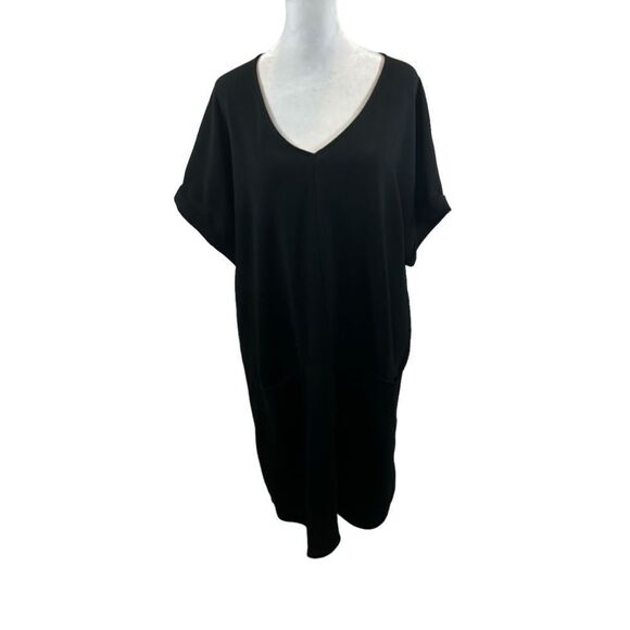 Ladies Lush Brand Black Short Sleeve Shift Style Dress Size XL - Picture 1 of 11